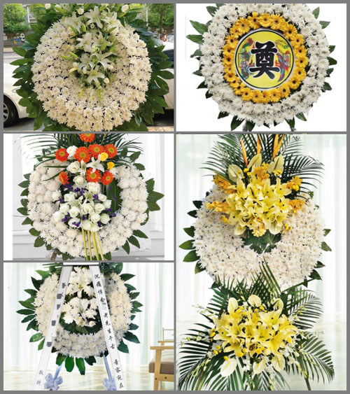 四川成都彭州市隆丰镇桂花林村花圈速递